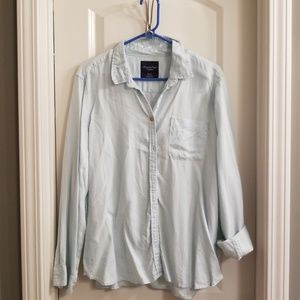 American Eagle Baby Blue Button Down